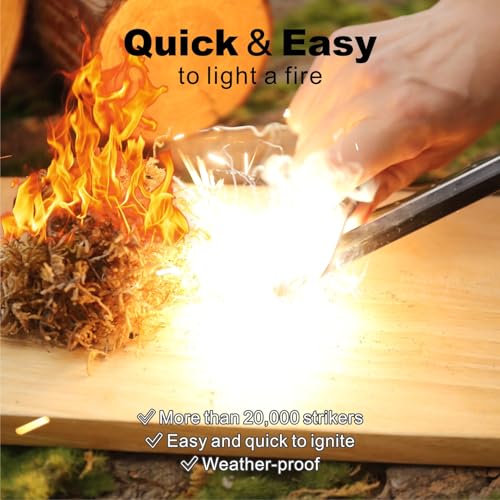 Ferro Rod Fire Starter Kit with Paracord Handle - 6 Inch Survival Tool - Variation 1