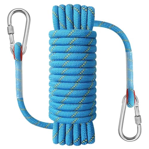 Reflective Blue Boat Rope with Hook 1/2 in x 10 m 18 kN for Marine & Towing - Blue