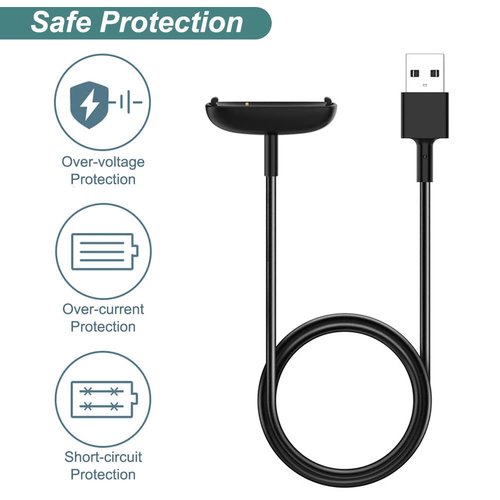 Kissmart Charger for Fitbit Inspire 2 Fitness Tracker, Replacement Charging Cable Cord Accessory for Fitbit Inspire 2 [2-Pack, 3.3ft/1m]