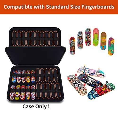 Case for TECH Deck Ultra DLX Fingerboard Mini Skateboards, Portable Fingerboard Travel Carrying Case for Collectible Finger Skateboards and Accessories (CASE ONLY!)