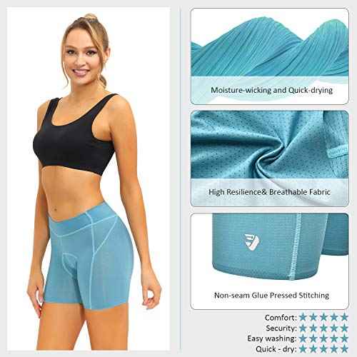 Padded Bike Shorts Women Cycling Underwear Bicycle Biking Biker Short with 4D Padding Super Lightweight Breathable