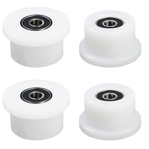 Qty.4 Machined Wheels/Rollers Compatible Total Gym Replacement, Fits Models 1000,1100,1400,1500,1600,1700,1800,1900,Achiever,Force,Gold,Max,Platinum,Platinum Plus,Pro,Supra, Supreme,Ultima,Ultra,XLI