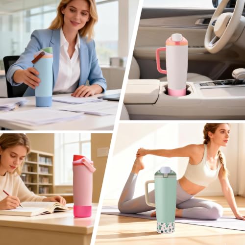 Blue Silicone Bottle Boots 2PCS for Owala FreeSip Sway 30oz & 40oz Bottles & Tumblers