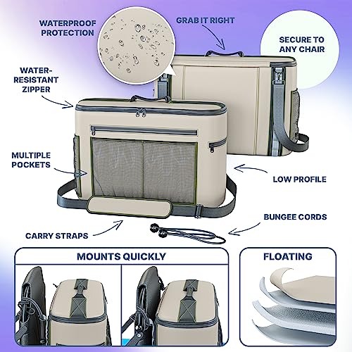 Kayak Cooler Behind Seat Waterproof Grey for Kayaking