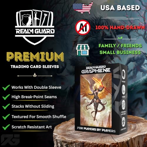 Hand-Drawn Textured Matte Card Sleeves - 100ct Regular Sleeves for TCG/MTG