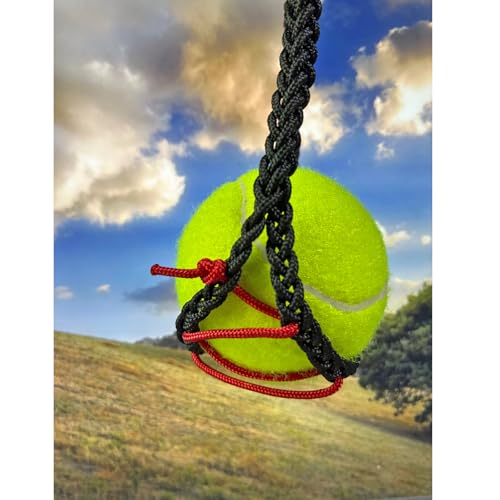 Black Paracord Shepherd Sling Handcrafted Roman Greek Throwing Slingshot