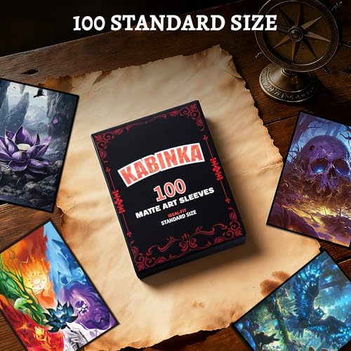 Kabinka MTG Card Sleeves - Frosted Owl Design, Standard Size Pack of 100