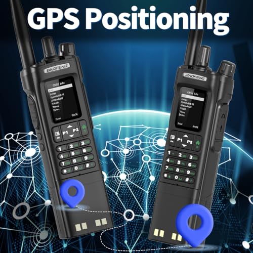 BAOFENG DM-32 DMR Radio Long Range Rechargeable Walkie Talkies UV32 5RM K5 Handheld Two Way Radio NOAA Weather Radio with 3800mAh Battery USB-C Charging GPS,Copy Frequency for Hunting Survival Gear