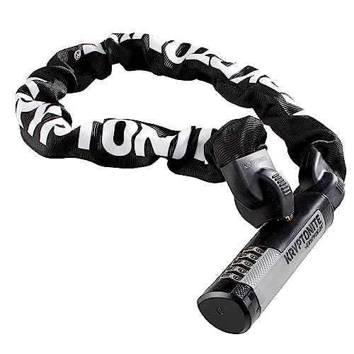 Kryptonite Kryptolok 990 Combo Bike Chain Lock, 3 Feet Long Heavy Duty Anti-Theft Sold Secure Gold Bicycle Chain Lock, 5-Digit Resettable Combination Lock for E-Bike Scooter Road Mountain Bikes