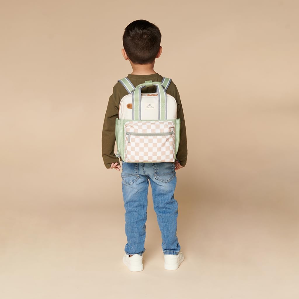 Itzy Ritzy Toddler Backpack - Daycare Bag - Features Adjustable Shoulder Straps, 2 Side Pockets & Spacious Interior with Wipeable Fabric Lining & Name Label, Strawberry Backpack