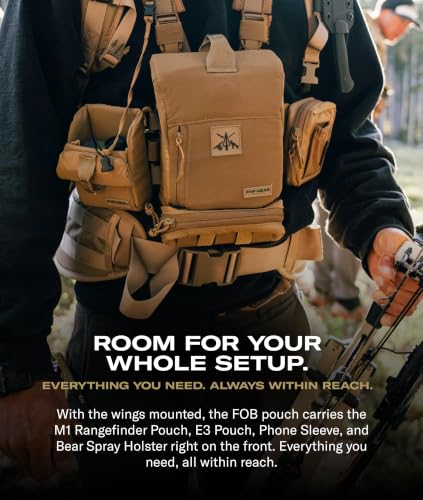 Coyote Brown Modular MOLLE Accessory Panel for Bino Harness & Chest Rigs