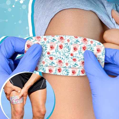 Sinmoe 100 Pcs Large Bandages 2 x 4 Inch Latex Free Big Adhesive Flower Wound Care Flexible Fabric Bandages for Care and Protect Wounds