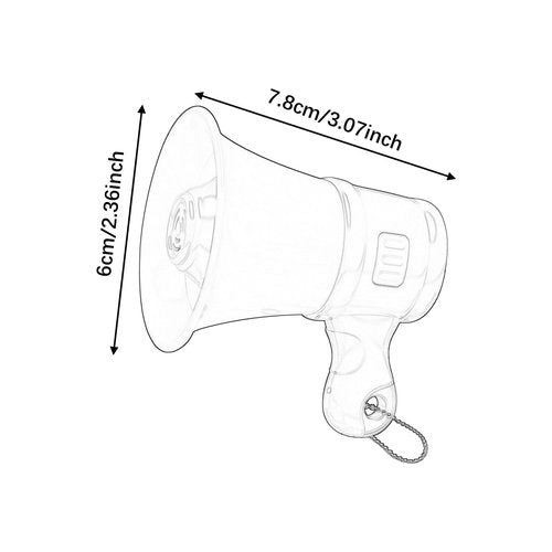 SM SunniMix Megaphone Small Bull Bullhorn Keychain Music Recording Amplifier Portable with Chain Speaker for Adults 3, 4, 5, 7, 8 Year Old, Yellow