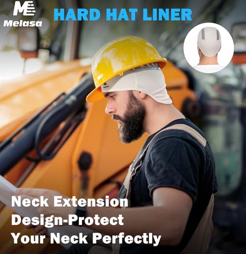 Breathable Skull Cap for Men - Cooling Hard Hat Liner with Neck Shade