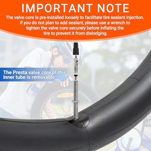Heavy Duty Bike Inner Tubes 24x1.75-2.25 - Compatible with Road, Mountain & Hybrid Bikes