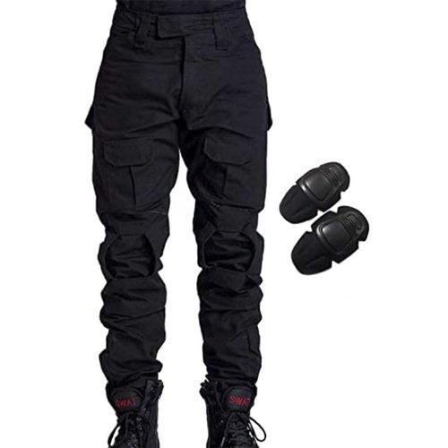 H World Shopping Military Army Tactical Airsoft Paintball Shooting Pants Combat Men Pants with Knee Pads BK