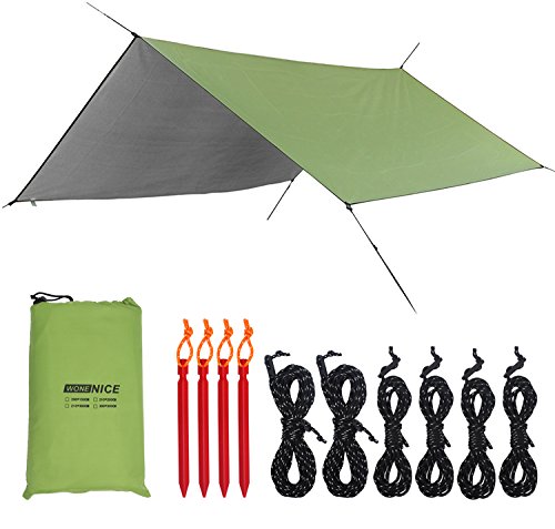 Waterproof Camping Tarp with Army Green Variation - Lightweight Rain Fly for Backpacking & Hiking