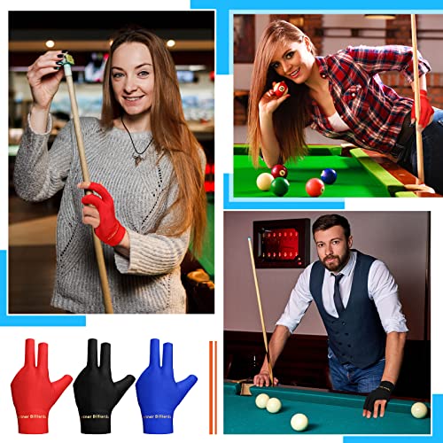 15 Pcs Pool Gloves for Billiards Snooker Cue Sport - One Size