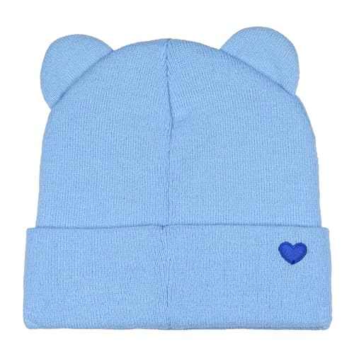 Care Bears Embroidered Face Belly Badges 3D Ears Cuff Knit Adult Beanie