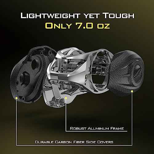 KastKing Skeet Reese Icon Baitcasting Reels - AutoMag Dual Braking System Fishing Reel, 7oz Lightweight Aluminum Frame,17.6 Lb Carbon Drag,11 + 1 Stainless Steel BB,7.2:1 Gear Ratio, TPE Handle Knobs