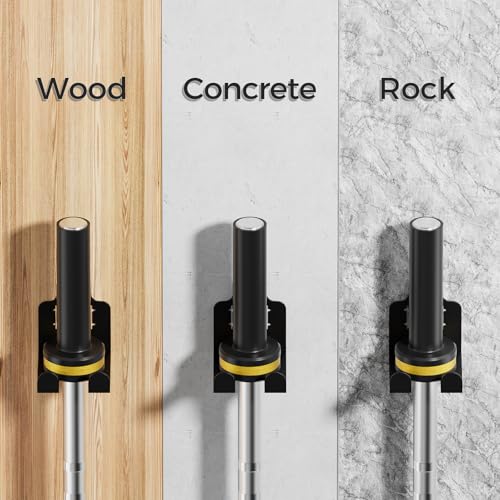 Barbell Wall Mount Holder with 1 Hook - Black Olympic & Standard Weight Rack