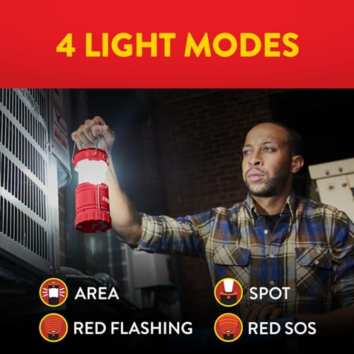 Red LED Camping Lantern 360 PRO 3-Pack - Super Bright Water-Resistant Tent Lights