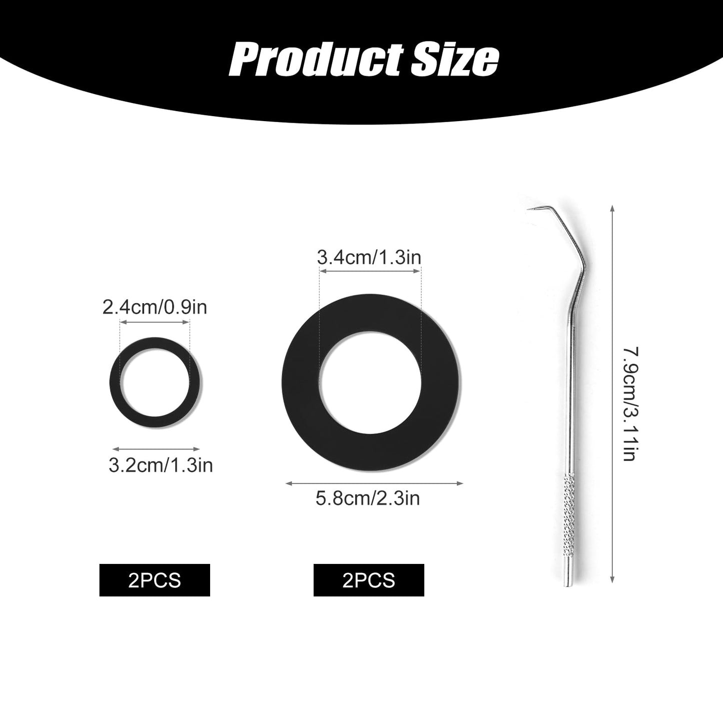 4PCS Gasket Replacement for YETI Yonder 20/25/34/50 oz Water Bottle, Silicone Sealing Ring Gaskets Seal Parts Leak-Proof Tumbler Lid O Ring Replacement BPA Free
