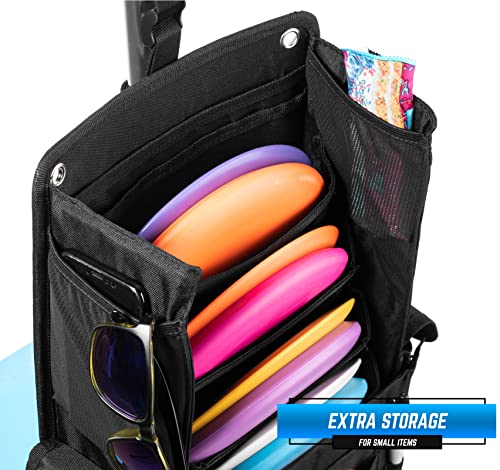 Disc Golf Pouch for Carts Holds 8+ Discs & Accessories - Adjustable Fit