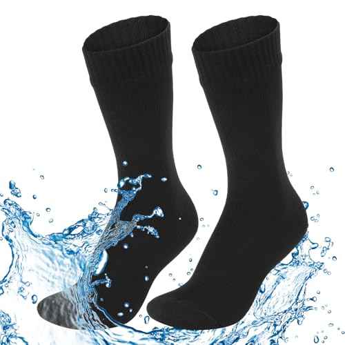 Jspupifip Unisex Waterproof Socks Water Resistant Socks Waterproof Breathable Hiking Wading Skiing Fishing Sock for Men Women