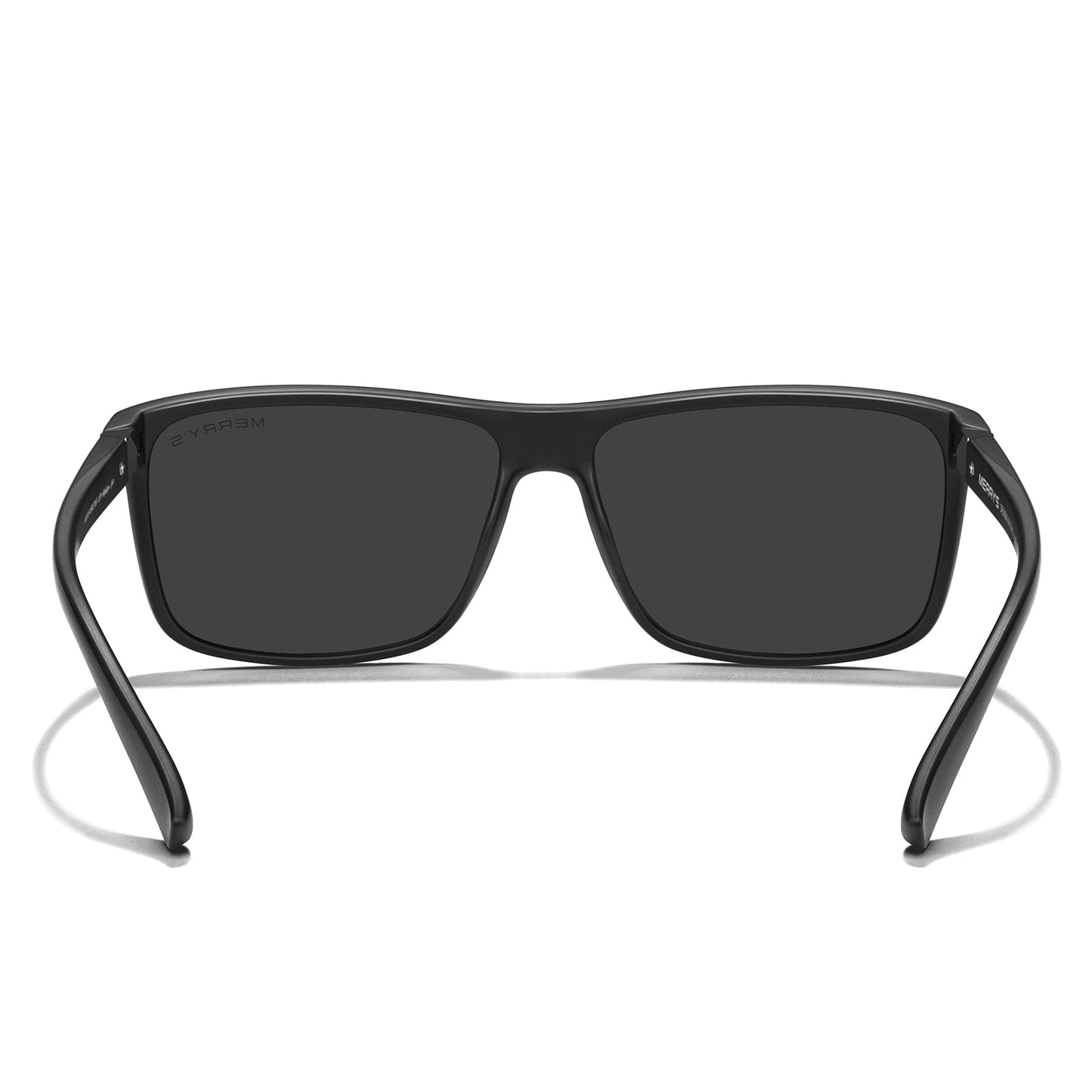 MERRY'S Rectangular Polarized Sports Sunglasses for Men Women Cycling Driving Fishing UV400 Protection S8225