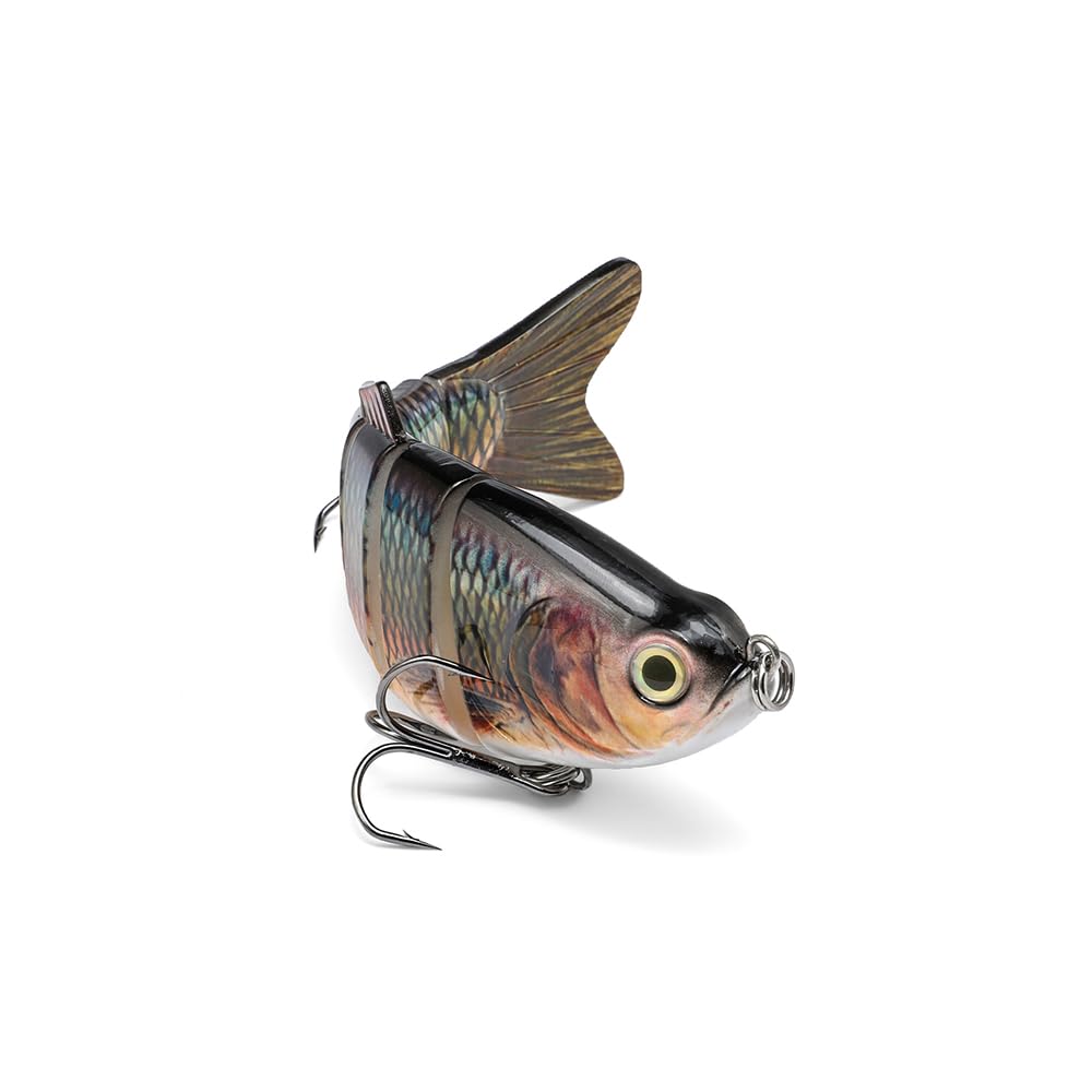 Extra Large Swim Bait Slow Sinking Multi Jointed Fishing Lures Bait,6 Segment Giant Fishing Lures,Crankbaits Swimbaits with Treble Hook