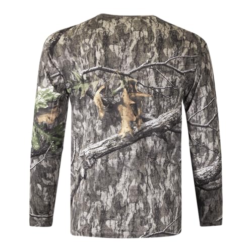 Mossy Oak Long Sleeve Hunting Camo Shirt for Men, with Pocket