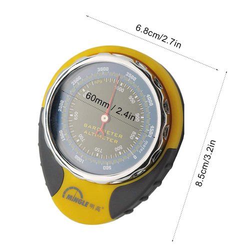 HXBER Portable Multi Functional Digital Altimeter Barometer for Outdoor Camping Hiking Climbing