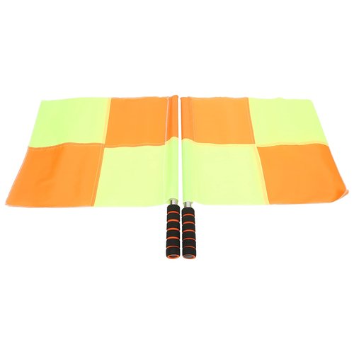Non SLIP Sponge Handle Soccer Referee Flag Set with Bag - Essential Sports Match Tools for Football Linesmen