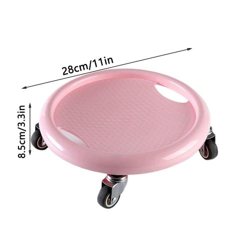 Ab Roller Wheel, Core Training Roller Wheel, Women's Multifunctional Abdominal Wheel Board with Mat, 360° Rotating, Four-Wheel Abdominal Board Trainer, for Effective Abdominal Workouts (Black)