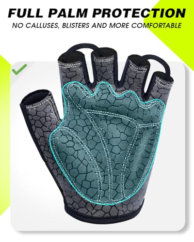 Black X-Large Cycling Gloves - Mountain Bike Half Finger Road Riding, Breathable Shock Absorbing