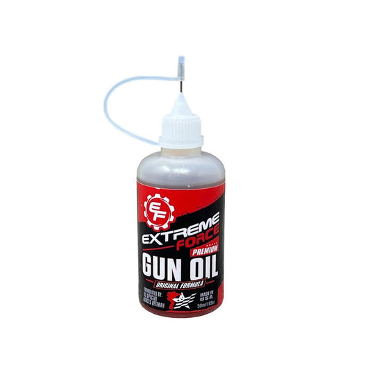 Extreme Force Original Formula Premium Gun Oil, 100% Synthetic Firearms & Weapons Lubricant, Superior High Friction Wear Protectant, US Special Forces Veteran/Master Gunsmith Formulated, Made in USA