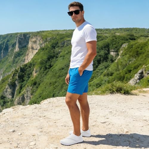 Water Shoes for Women Men Aqua Socks Quick Dry Barefoot Beach Surf Hiking - White 6-7 Women / 5-6 Men