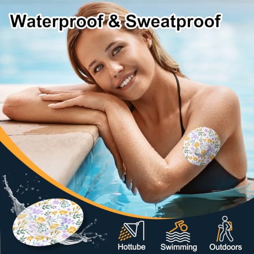Zesty Waterproof Overpatches for Dexcom G7 - 35 Pack with Hard Shells