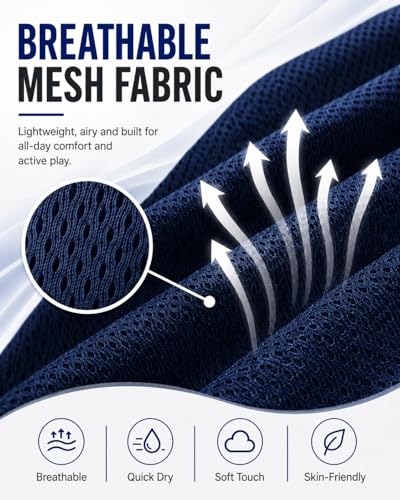 Toddler Girls Mesh Athletic Shorts 4T Kids Basketball Soccer Breathable Summer Active Wear - Black, Navy, Gray