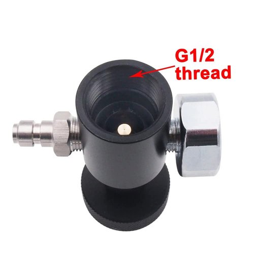 Heyxire Paintball Co2 Fill Adapter Compressed Air Fill Station Remote On or Off ASA Adapter with 3000psi Gauge