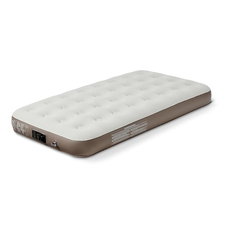 Twin Air Mattress with Built-In Electric Pump – 75 x 39 x 9 in, Supports 300 lbs, Includes Carry Bag (Amazon Basics)