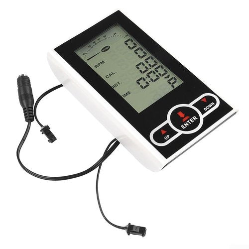 Exercise Bike Computer, Stationary Cycle Digital Meter, Stationary Bike Speedometer, Stationary Bike Monitor, Time/Speed/Calories/Mileage/Total Mileage/Heart Rate