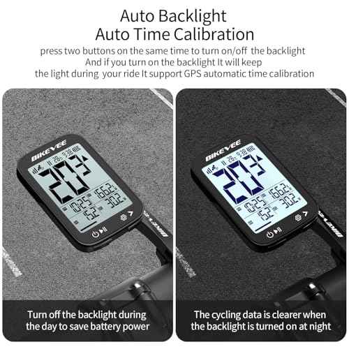 Bike Speedometer GPS Wireless Cycling Computer ? Auto Start/Stop, Auto Backlight, Waterproof Bicycle Odometer MPH KM/H, 2.4" LCD Display