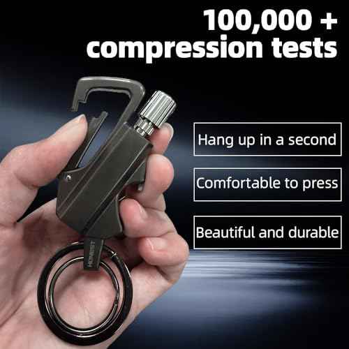 Permanent Match Bottle Opener Metal Keychain Lighter, Reusable Survival Fire Starter Lighter, Emergency Waterproof Striker Stick Kit, Great for Camping, BBQ, and Adventures (GRAY-2Pcs)