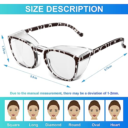 OXG Safety Goggles for Women - Anti-Fog Clear Goggles with Leopard, Pink, Black Variants