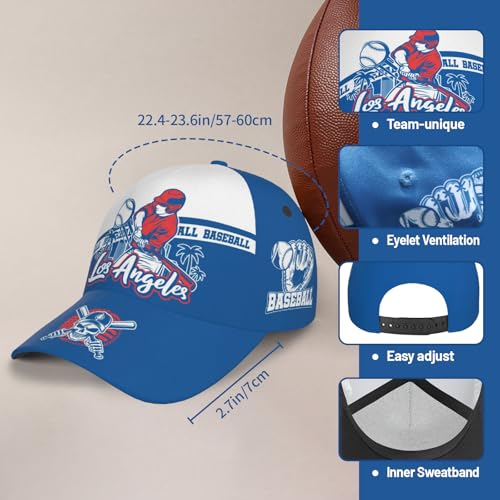 Baseball Hats for Men Women, Adjustable Baseball Cap, Structured Fit, Hat for Sports Fans, Game Day Headwear