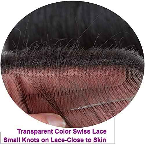 13x4 Ear to Ear HD Lace Frontal Closure 12A Unprocessed Brazilian Virgin Body Wave Human Hair Frontal 150% Density 18 Inch Full Lace Closures Pre Plucked Natural Black