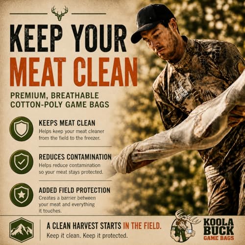 Synthetic Game Bags for Hunting | Ultra-Light 5 Pack Deer Qtr Bags
