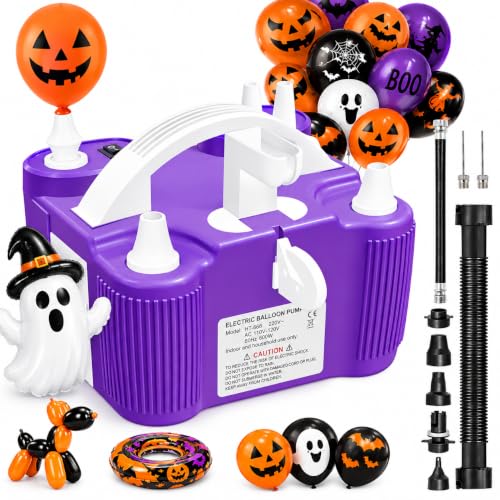 Electric Balloon Pump 4-in-1 with Triple Ports for Balloons, Sports Balls, Inflatable Toys